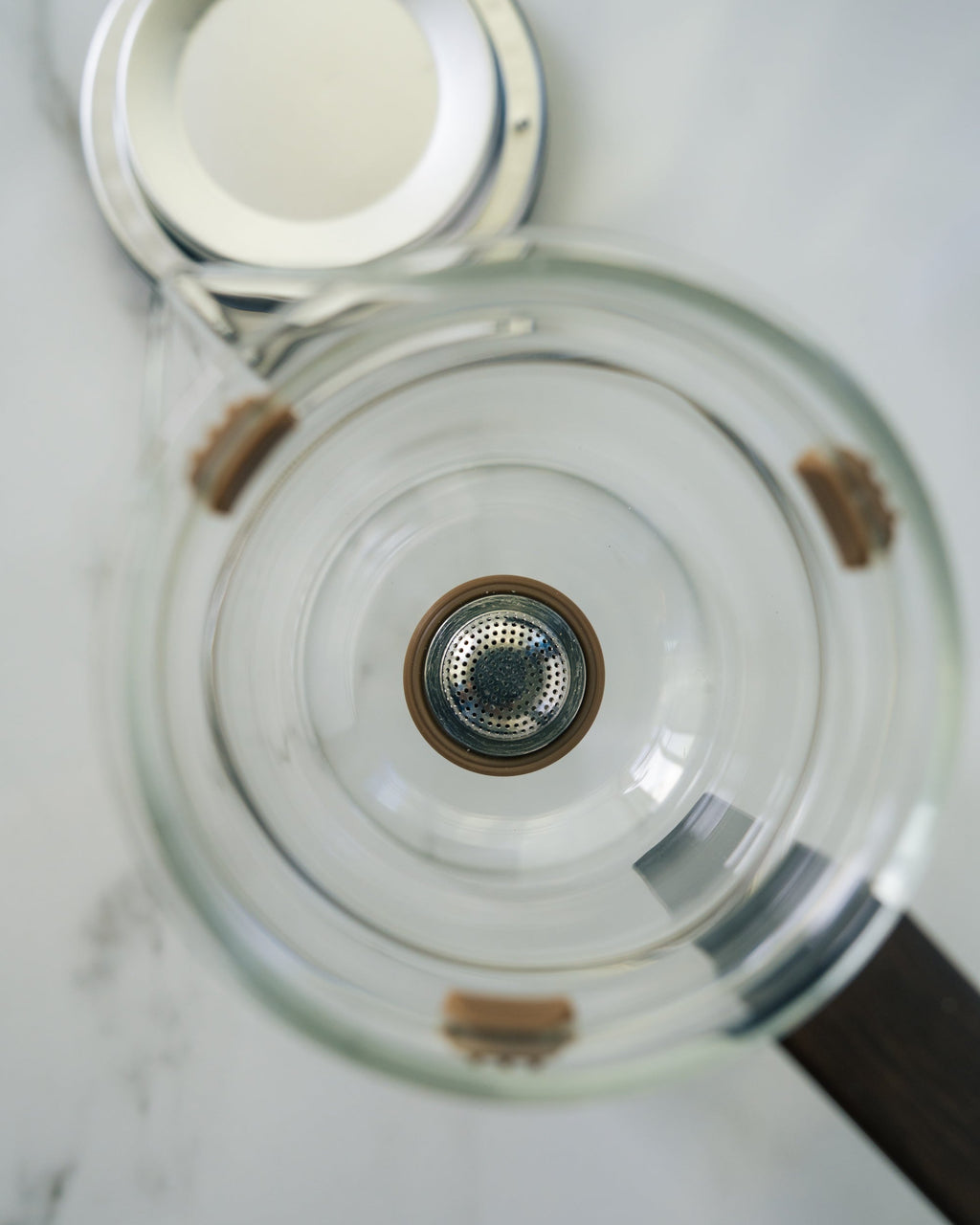 Magnetic Release Glass Teapot with Tea Infuser